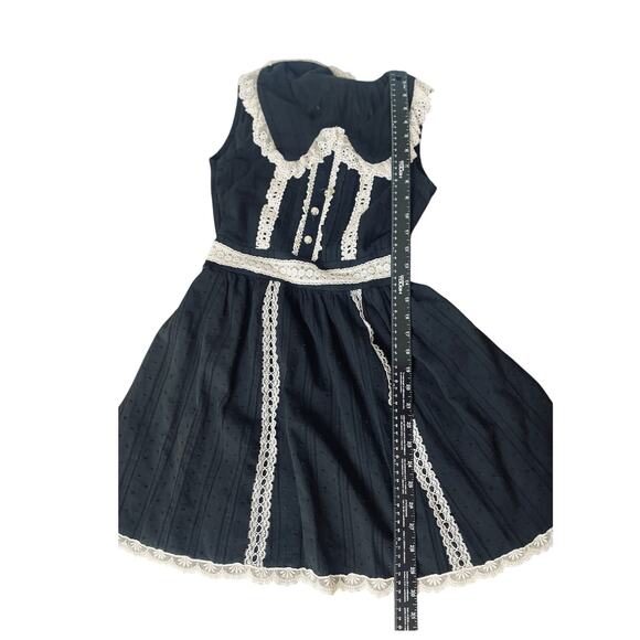 Women's Sleeveless Dress Lolita School Grl Gothic Wednesday Addams Size Small - Picture 12 of 12